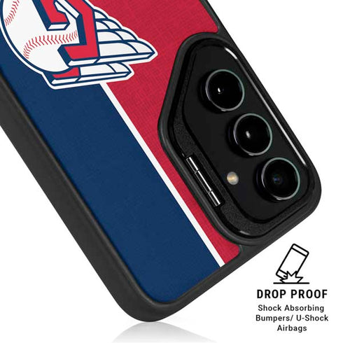 MLB Cleveland Guardians Split Galaxy S24 FE Kickstand Case